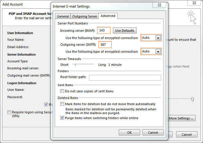 اتصال ایمیل شرکتی به outlook